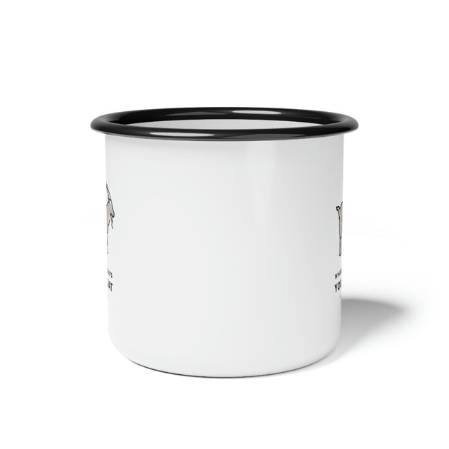 Tazza In Ceramica Panvola 325 Ml Con Scritta Divertente 'Whatever Floats Your Goat' E Disegno Di Capra, Regalo Simpatico Per Amanti Degli Animali, Lavabile In Lavastoviglie